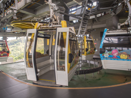 Maokong, Taiwan - October 19, 2016: Maokong Gondola  in New Taipei Cityのeditorial素材