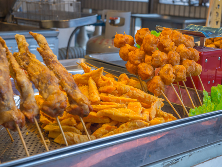 Wulai, Taiwan - October 09, 2016: Typical local bazaar in Taiwan with lots of local productsのeditorial素材