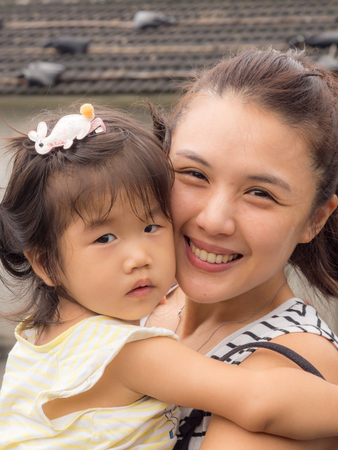 Yilan, Taiwan - October 14, 2016: Portrait of the Taiwanese girl and womanのeditorial素材