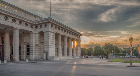 Vienna, Austria - May 23, 2017: Burgtor (Heldentor) Gate, Neue Hofburg,  Gateway to Hofburg Imperial  Palace in Viennaのeditorial素材