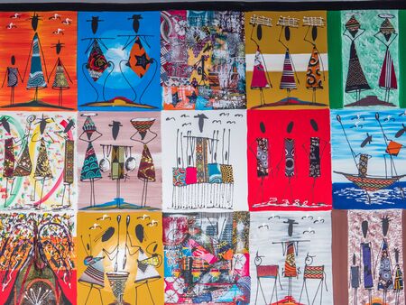 Background. Texture. Typical african color and pattern. Senegal. Africa