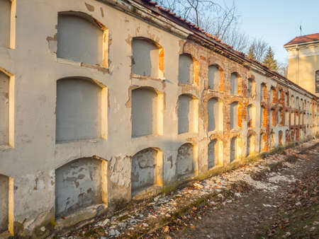 UÅ¾upis, Vilnius, Lithuania - April 08, 2018: Local cemetery in Vilnus, Europeのeditorial素材