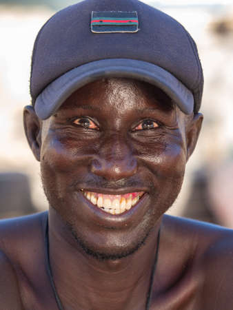 Senegal, Africa - January 24, 2019: Portrait of a happy black man from Senegal.のeditorial素材
