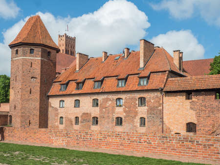 Malbork, Poland - May 22 2019: View for Teutonic Castle in Malbork (Marienburg) in Pomerania.のeditorial素材