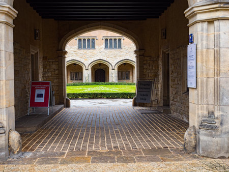 Potsdam, Brandenburg, Germany - Mar 2019: Cecilienhof Palace - Cecilienhof Schloss - historic place of the Potsdam Conference of 1945- located in the northern part of the large Neuer Garten park.のeditorial素材