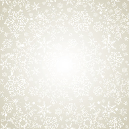 Seamless silver snowflakes backgroundのイラスト素材
