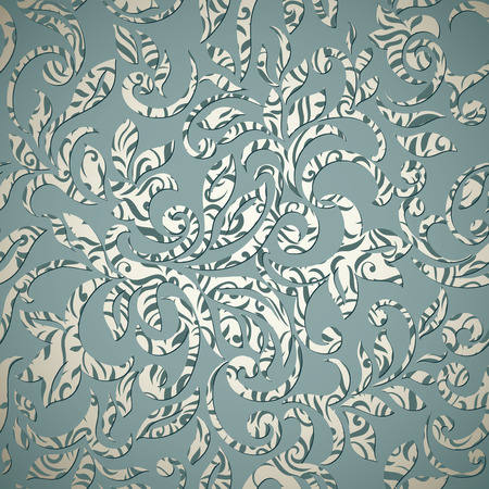 Elegant stylish abstract floral wallpaper. Seamless patternのイラスト素材