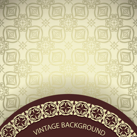 Card with golden seamless backgroundのイラスト素材