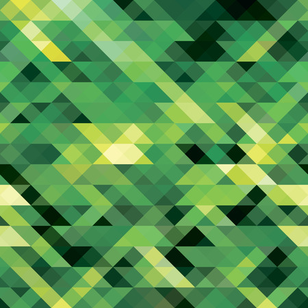 Seamless pattern of triangles in bright shades of green