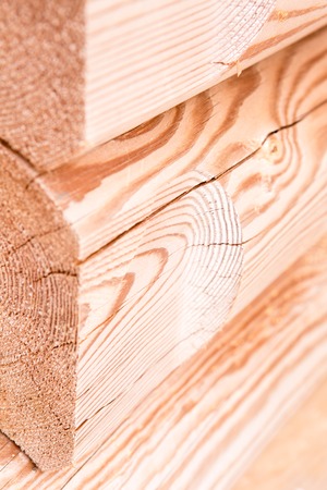 wooden hause of timber. sectioned log. constructionの写真素材