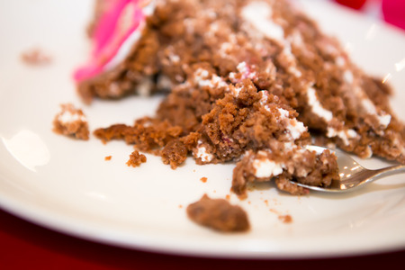 birthdays cake wiht pink flower and bearの写真素材