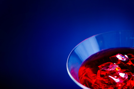 red cocktail for Valentines dayの写真素材