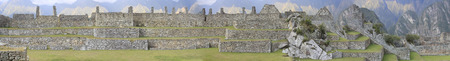 Machu Picchu or Machu Pikchu is a 15th-century Inca site located 2,430 metres above sea level. It is located in the Cusco Region, Urubamba Province, Machupicchu District in Peru.の写真素材