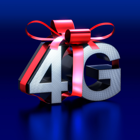 Letters 4G in metal to offer as giftの写真素材