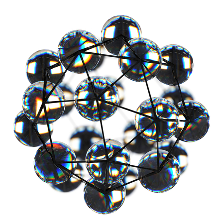 Close-up of a nanostructure made of grapheneの写真素材