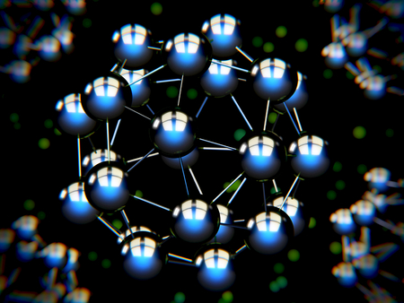 Close-up of a nanostructure, 3d illustrationの写真素材