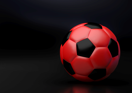 Background of a red soccer ball in landscape orientationの写真素材