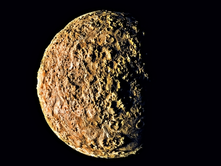 Brown dwarf planet with high reliefs