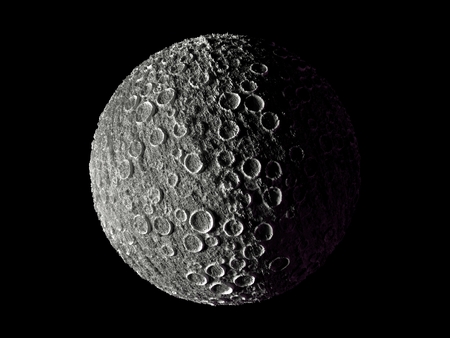 Dwarf planet with asteroid impacts, high bumpsの写真素材