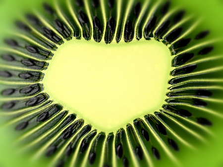 Close-up on a kiwiの写真素材