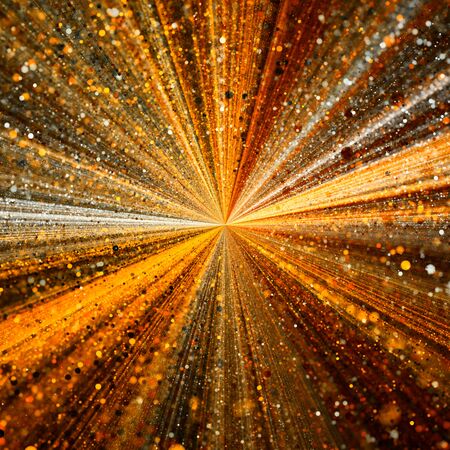 Explosion of bokeh and colored linesの写真素材