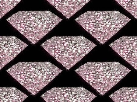 Seamlessly loopable pattern of big diamonds made of small onesの写真素材