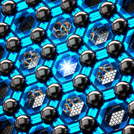 Decorative background of futuristic grapheneの写真素材