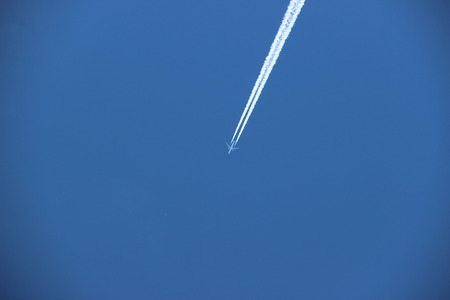 sky airplaneの写真素材