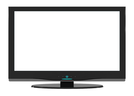 Flat screen television , blank screen.の写真素材