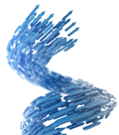 Arrows Turning , 3d rendered image.の写真素材