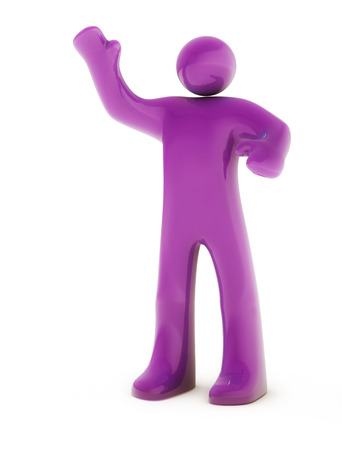 Purple Man, 3d rendered image.の写真素材