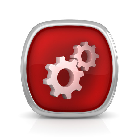 Gear icon , This is a computer generated and 3d rendered picture.の写真素材