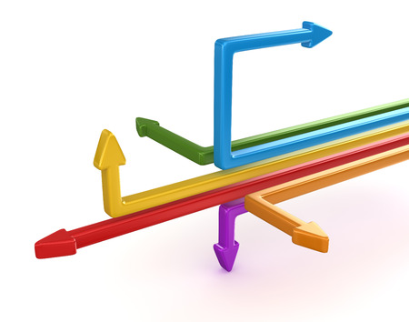 Colorful Arrow , This is a computer generated and 3d rendered picture.