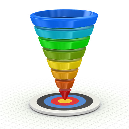 Funnel Graph , This is a computer generated and 3d rendered picture.の写真素材
