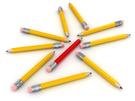 Different pencil , This is a computer generated and 3d rendered image.の写真素材