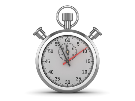Isolated Classic Stopwatch , This is a 3d rendered computer generated image. Isolated on white.の写真素材