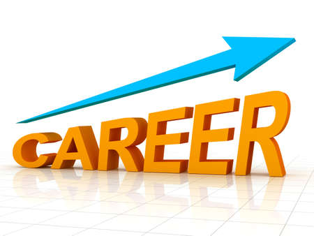Career Concept with Arrow , This is a 3d rendered computer generated image. Isolated on white.の写真素材