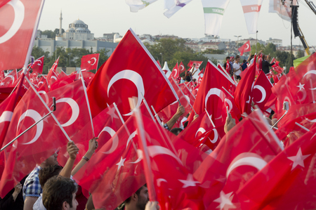 Istanbul, TURKEY - September 20, 2015: "Millions of breaths, one voice against terror" rally in Zeytinburnu-Istanbul.のeditorial素材
