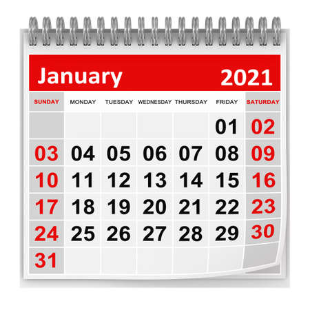 January 2021, This is a 3d rendered computer generated image. Isolated on white.の写真素材