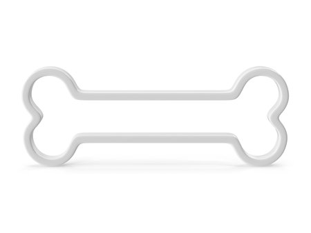 Bone-shaped outline icon for pet-related content