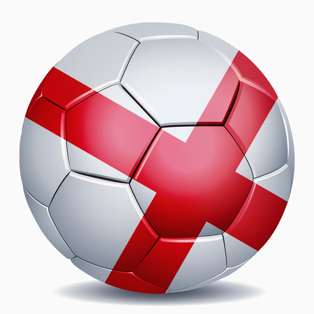 England flag on soccer ballの写真素材