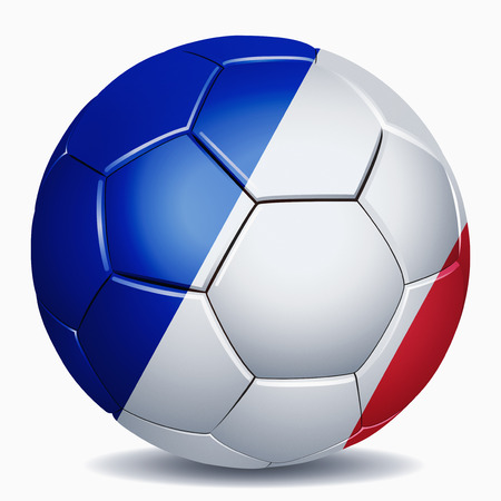 France flag on soccer ballの写真素材