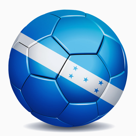 Honduras flag on soccer ballの写真素材