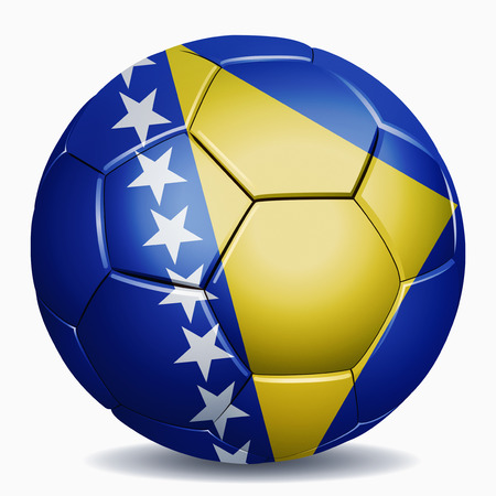 Bosnia-Herzegovina flag on soccer ballの写真素材