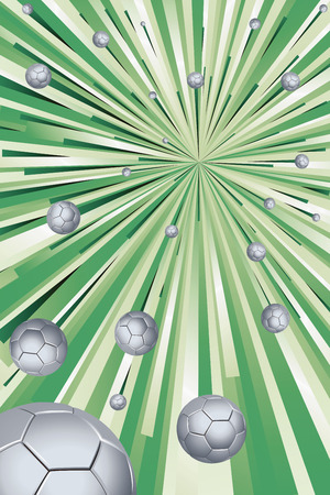 Footballs with grunge の写真素材