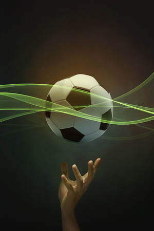 Soccer ball with special effectの写真素材