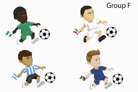 Cartoon soccer teamのイラスト素材