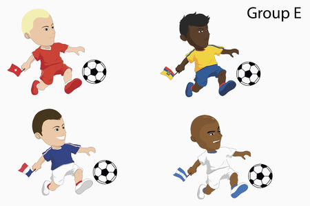 Cartoon soccer teamのイラスト素材