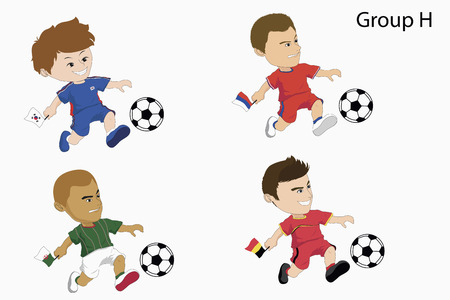 Cartoon soccer teamのイラスト素材