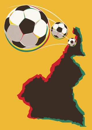 Geography of Cameroon soccer teamのイラスト素材